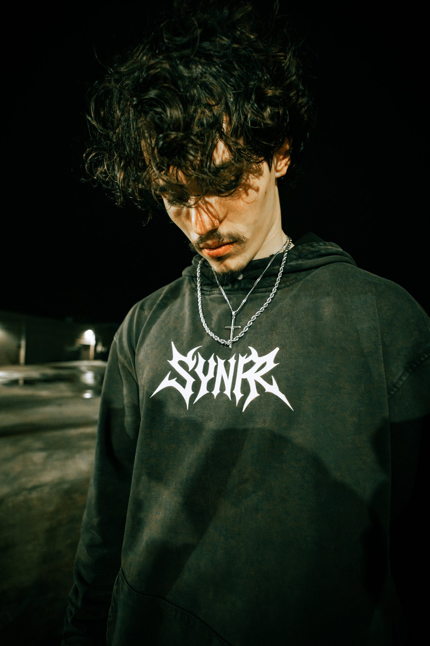 SYNR ‘RELIC’ HOODIE - WASHED BLACK