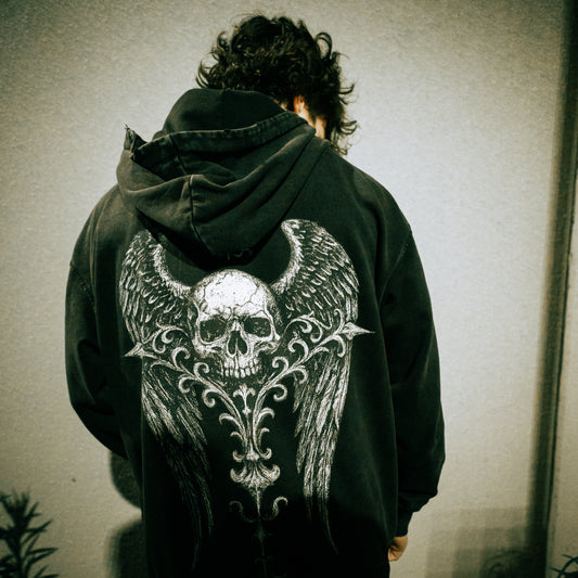 SYNR ‘RELIC’ HOODIE - WASHED BLACK