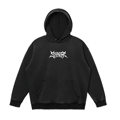 SYNR ‘RELIC’ HOODIE - WASHED BLACK